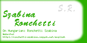 szabina ronchetti business card